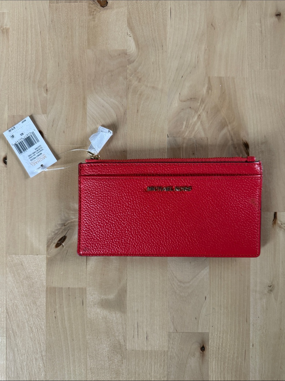 Michael Kors Large Slim Card Case in Sea Coral